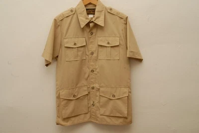 C.C. Filson for Eddie Bauer khaki short sleeve safari shirt M 851 - Image 1 of 3