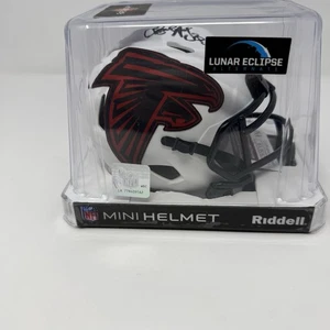 Jamal Anderson Autographed Falcons Lunar Eclipse Mini Helmet JSA  Black Ink - Picture 1 of 5