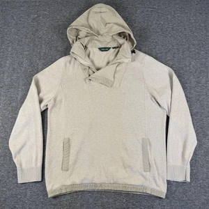 Orvis Pullover Herren Large Beige Kapuzenpullover Nylonbesatz Taschen Freizeit Raglan - Bild 1 von 8