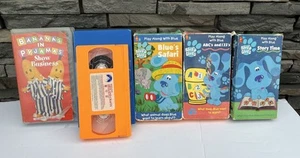 Blues Clues / Bananas In Pajamas Lot Of 5 VHS ABC 123’s Story Time Safari Arts - Picture 1 of 2