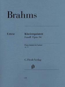 Brahms Piano Quintet F Minor Op 34 Violin Viola Henle Urtext Music Book - Picture 1 of 1