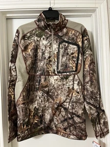 Cabela’s Camo 1/4 Zip Pullover Long Sleeve Men’s Med NWT Fleece Inner - Picture 1 of 7