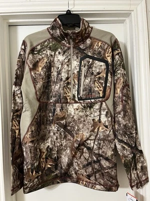 Cabela’s Camo 1/4 Zip Pullover Long Sleeve Men’s Med NWT Fleece Inner - Image 1 of 4
