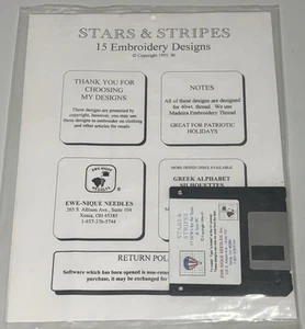 Disquete Estrellas y Rayas 15 Diseños Bordados - ENN-203 - Tema EE. UU. - Imagen 1 de 3