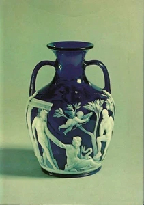 Vintage Postcard, The John Northwood-Portland Vase, Corning Glass, Art, used - Picture 1 of 2