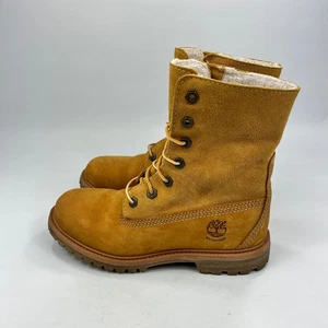Timberland Damenstiefel wasserdicht hellbraun Nubuk UK 4 Lammfell gefüttert - Bild 1 von 18
