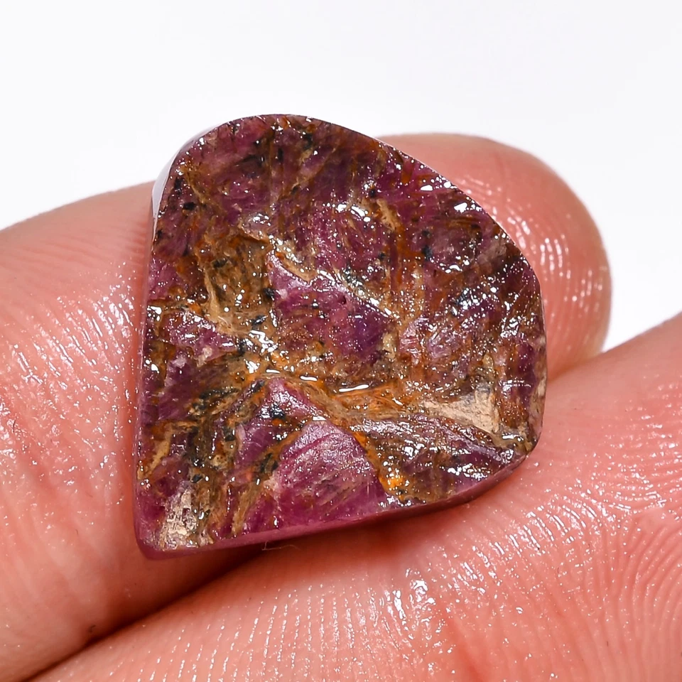 11.5 Ct. Rare Top Grade Quality 100% Natural Pink pyrite Ruby texture druzy Fanc - Image 1 of 4