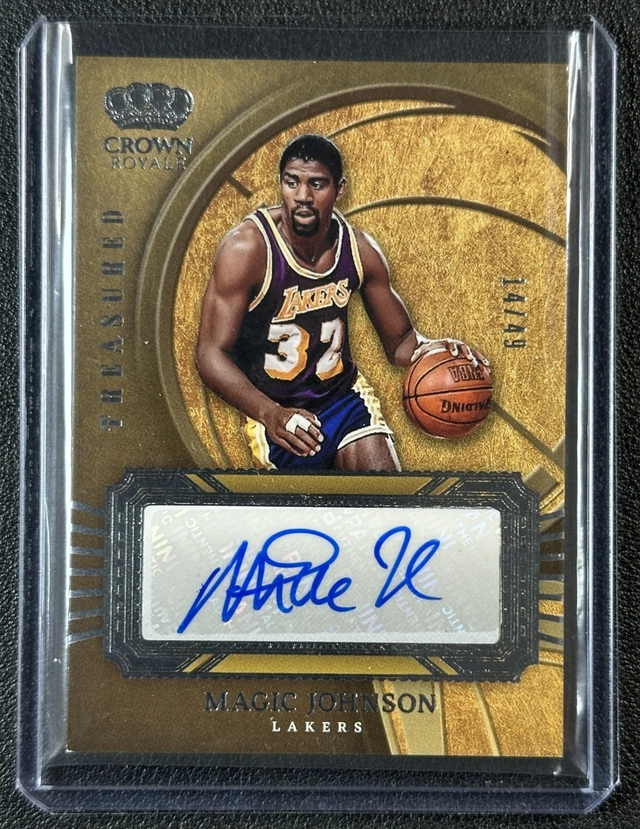 Panini Magic Johnson Basketball Autographed Sports Trading Cards