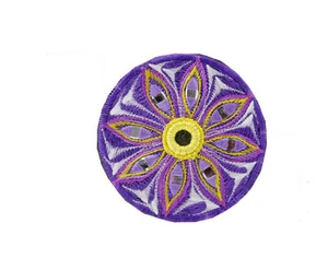 Ecusson brode bouddhiste mandala fleur Fait main au Nepal MD16 - Picture 1 of 1