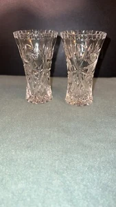 Lenox Kristall Sternknospe Vase 4" Hergestellt in Tschechien - 2er Set - Bild 1 von 9