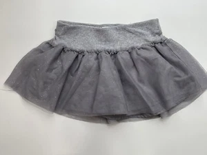 Justice Gray Sparkle Lace Skirt With Shorts Skort Girls Size 5 Tutu - Picture 1 of 6