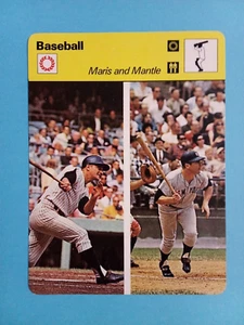 1977 Sportscaster 4.75x6.25 Card Mickey Mantle Roger Maris New York Yankees ⚾ - Picture 1 of 2