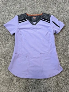 Dickies Scrub Top Womens XS Digital Lavender Dynamix V-Neck SS Shirt DK740 DGLV - Picture 1 of 15