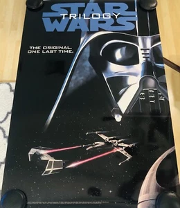 STAR WARS TRILOGY Video Original 27x40 Movie Poster EMPIRE JEDI VADER - Picture 1 of 1