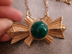 Placa de oro rusa de 24 quilates con diseño bizantino de diseño bizantino para mujer - Imagen 1 de 6