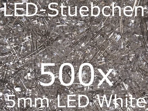 500x 5mm LED blanco frío - Imagen 1 de 1
