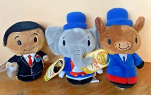 New with Tags Hallmark Itty Bittys Lot Kid President Elephant - Picture 1 of 2