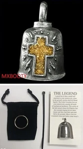 SHINING GOLD CROSS GREMLIN BIKER BELL KIT FOR HARLEY MOTORCYCLE USA MADE - Picture 1 of 5