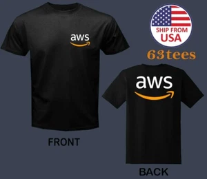 AWS Amazon Web Services Men's Black Size S to 5XL - Picture 1 of 2