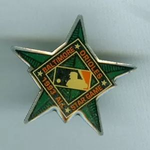 1993 All-Star Game Baltimore Orioles Logo Hat/Lapel Pin 1-1/4 inch Unused - Picture 1 of 2