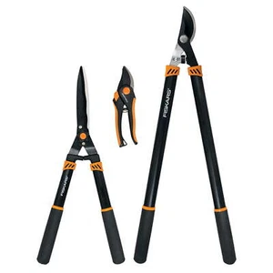 Lopper and Pruner Garden Tool 3-Piece Set with Stainless Steel Blades, Black an - Picture 1 of 5