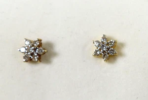 alte Diamant Ohrstecker aus 585 Gold sehr dekorativ - Bild 1 von 3
