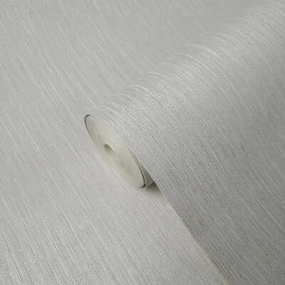 Taupe brass metallic faux fabric textured stria lines textures Modern Wallpaper - Image 1 of 4