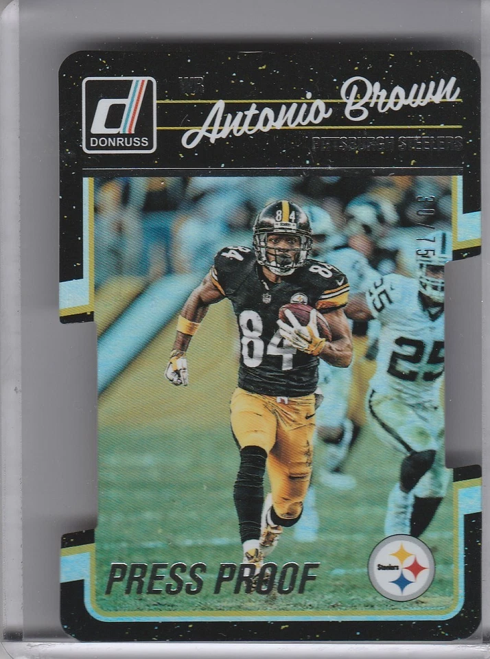 2016 PANINI DONRUSS #238 ANTONIO BROWN DIE-CUT PRESS PROOF STEELERS 30/75 9168 - Image 1 of 1