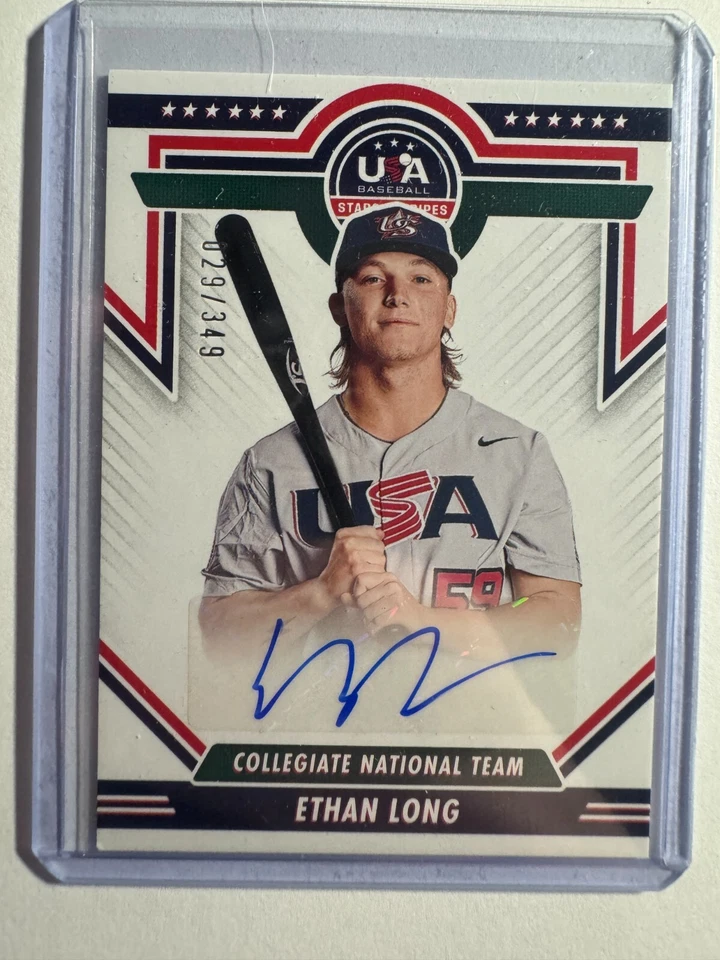 K247,266 - 2022 USA Stars & Stripes CNT Auto Blue Ink #18 Ethan Long/349 - Image 1 of 1
