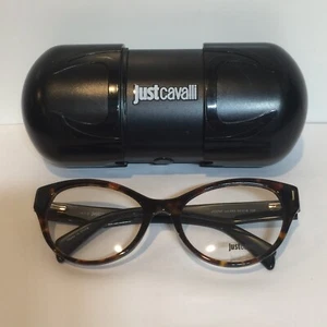 New Just Cavalli JC0747 053 Blonde Havana Cateye Plastic Eyeglasses 53mm - Picture 1 of 7