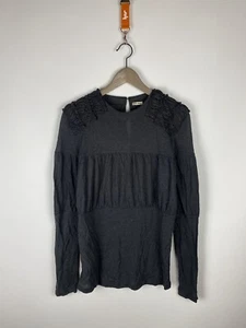 Miu Miu Luxury Vintage Blouse Top Black Pullover Sz XS - Picture 1 of 17