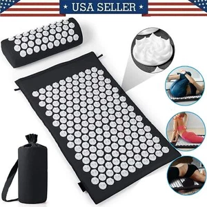 Ergonomic Acupressure Mat and Pillow Set for Improved Circulation Relieve Stress - Picture 1 of 9