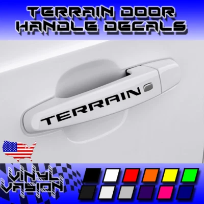 4x Door Handle Decal Sticker for Terrain GMC SL SLE SLT Diesel Denali Foto 1 de 3