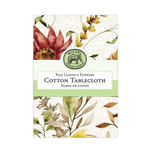 Michel Design Works Baumwolle Tischdecke Herbst Blätter & Blumen 54" x 54" Quadrat - Bild 1 von 2