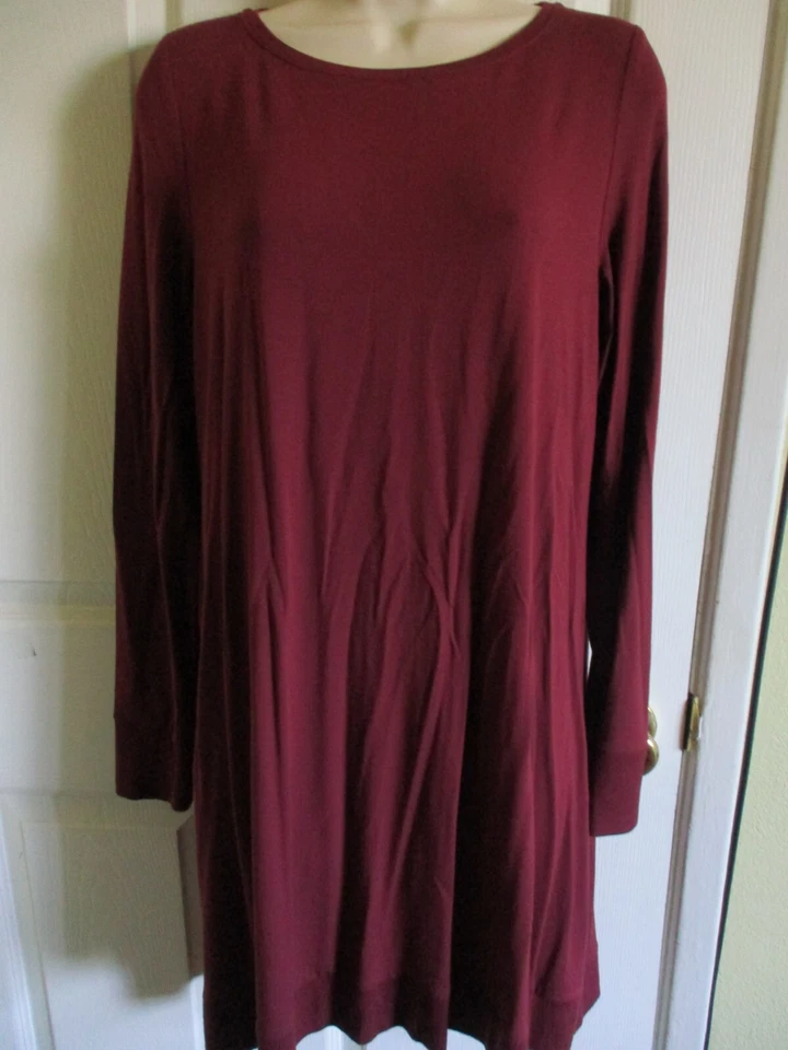 Sz XS Eileen Fisher Black Silk Georgette Crepe Round Neck Short Dress