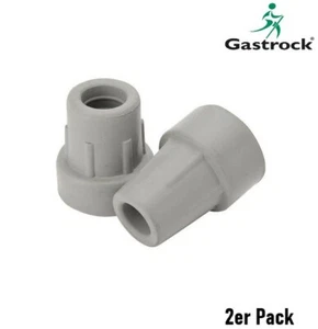 Gastrock Krückenkapsel mit Stahleinlage grau im 2er Pack, Gehhilfe , Gehstock - Bild 1 von 1