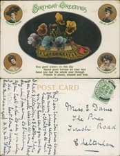 Edwardian Actresses Birthday Zena Dare Pauline Chase Camille Clifford etc 1909