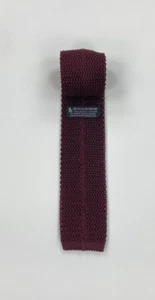 Corbata para hombre vino nueva y madera de jinglo seda pura tejida delgada Italia lisa A* - Imagen 1 de 5