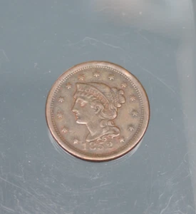 1852 BRAIDED HAIR HEAD LARGE CENT - BETTER GRADE - Picture 1 of 2