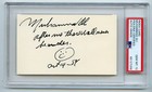 MUHAMMAD ALI  Signed Index Card 1984 Autograph Quote  PSA/DNA GEM MINT 10 Encap