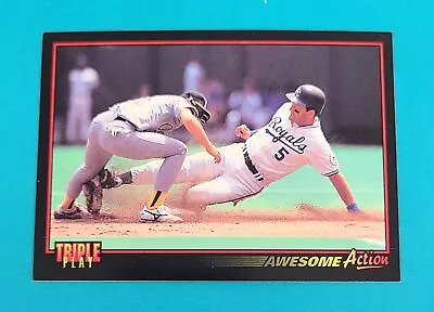 1993 Triple Play #64 George Brett Kansas City Royals BASEBALL Card 6B - Image 1 of 2