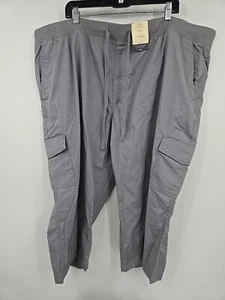 NWT St. John's Bay Gray Capri Drawstring Elastic Waist Plus Size 3X Mid-Rise - Picture 1 of 5