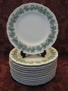 Wedgwood Celadon on Cream (Shell Edge) China Dinner Plates -Set of 12 - Nice! - Picture 1 of 4