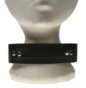 Women Leather Choker Necklace Collar Gothic Punk Black Belt Made In UK - Picture 1 of 1