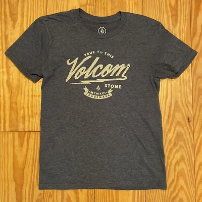 VOLCOM STONE 'TRUE TO THIS' Gray Shirt Size Small Skateboard  Surf Stone - Image 1 of 4