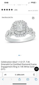 Celebration Zales Diamond Engagement Ring Size 7 - Picture 1 of 7