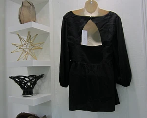 Isabel by Ingrid & Isabel Black Elbow Sleeve Back Cut Out Maternity Top Medium - Picture 1 of 5