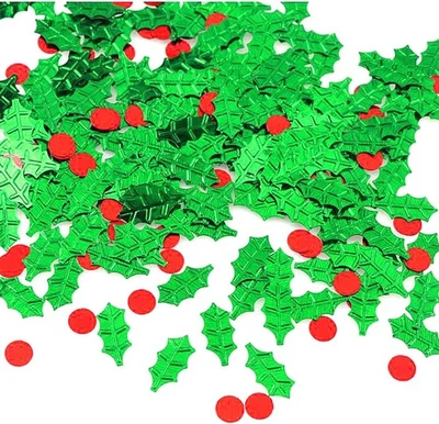 Confeti de bayas de acebo | Espolvoreas de brillo para Navidad  Foto 1 de 4