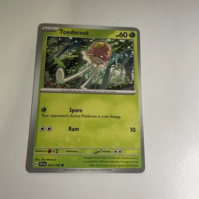 Toedscool - 025/198 - Common - Pokemon TCG - Regular - Near Mint - Image 1 of 2