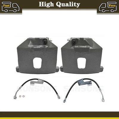 4pcs Front Brake Calipers & Hose Set Fits 2000 1995 1996 1997 Chevrolet C3500 - Image 1 of 4